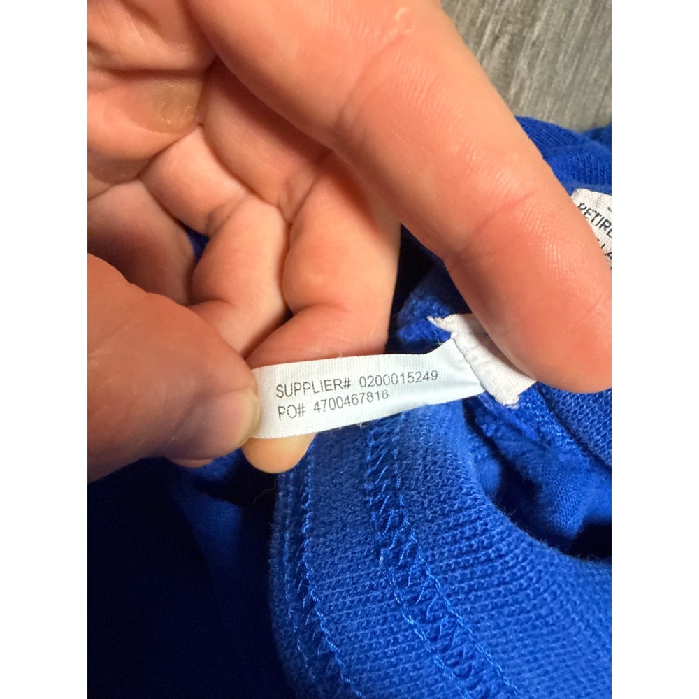 Polo Ralph Lauren Mens Blue Fleece Jogger Sweatpants Orange Pony Size Large - Picture 4 of 7